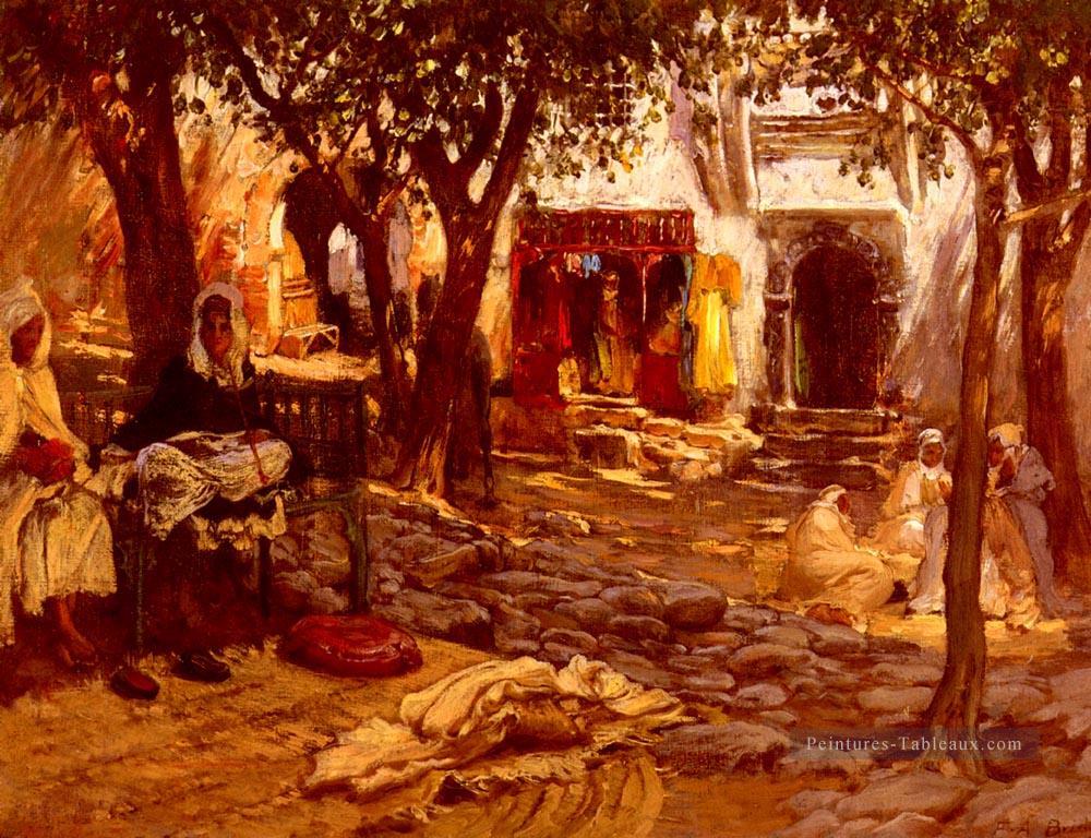 Une cour orientale Arabe Frederick Arthur Bridgman Peintures à l'huile